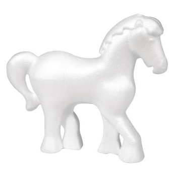 Polystyreen Paard 15x13,5cm